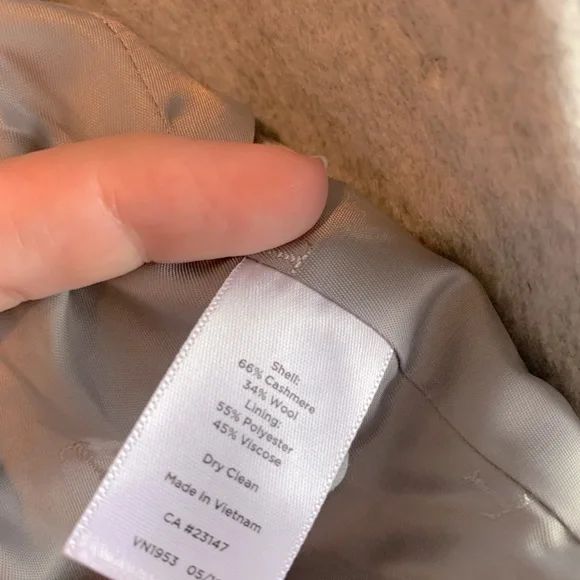 Talbots Gray Cashmere Wool blend Italian woven Blazer coat Sz 6P - Picture 4 of 5